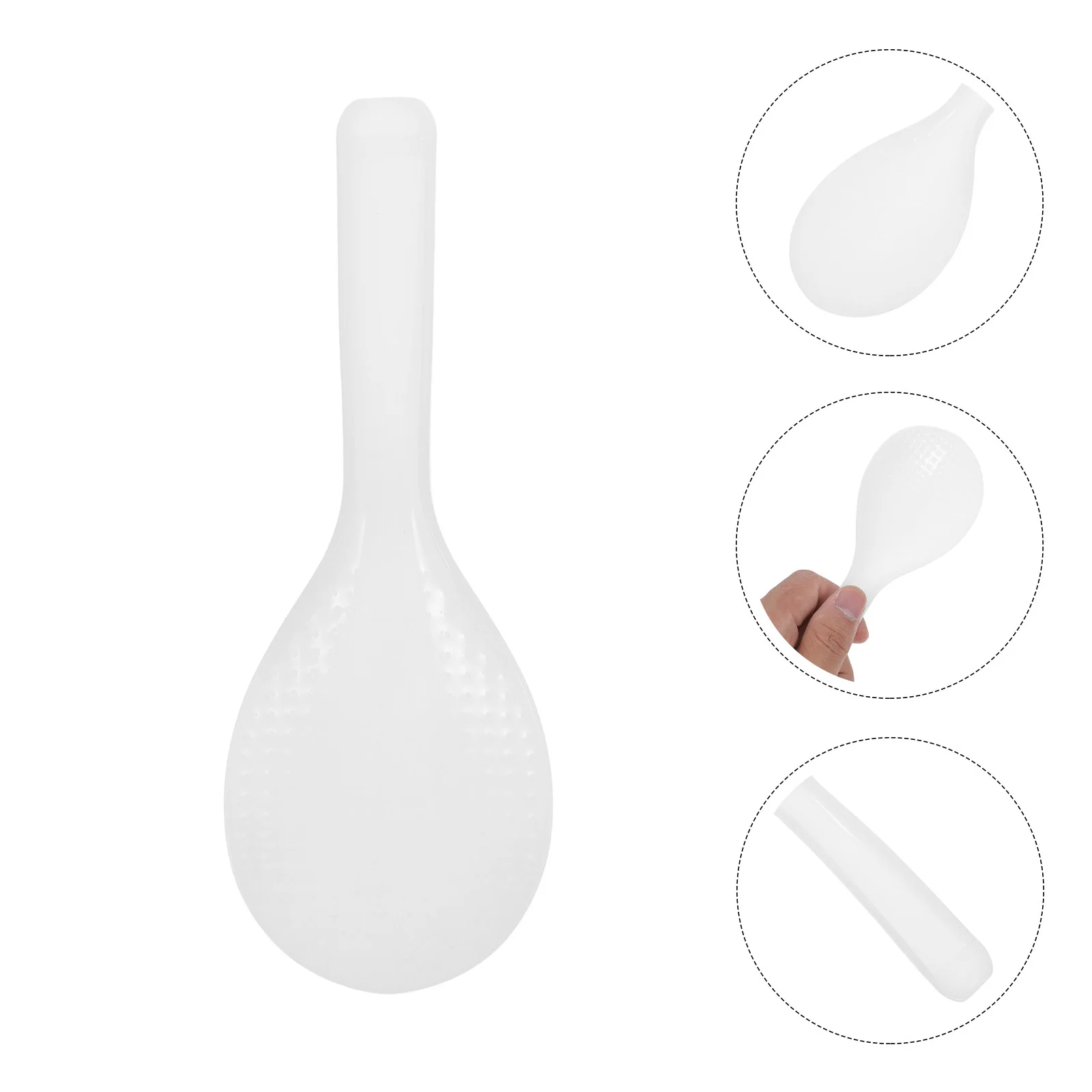 

2pcs Spoon Reusable Non-Stick Kitchen Rice Paddle Scoop For Rice Cooker Wear-Resistant Compact Household Utensil Convenient