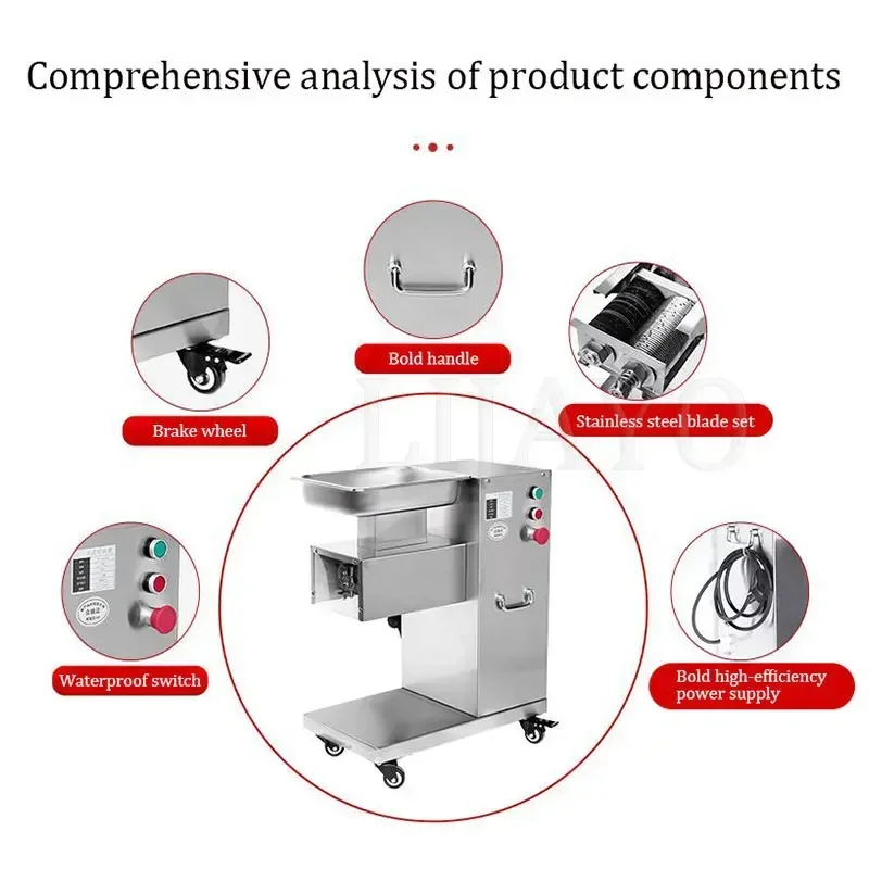 exquisite craftsmanship Stainless Steel Meat Grinder Miner Electric Commercial Food Cutting Slicing Shredding Kitchen Machine