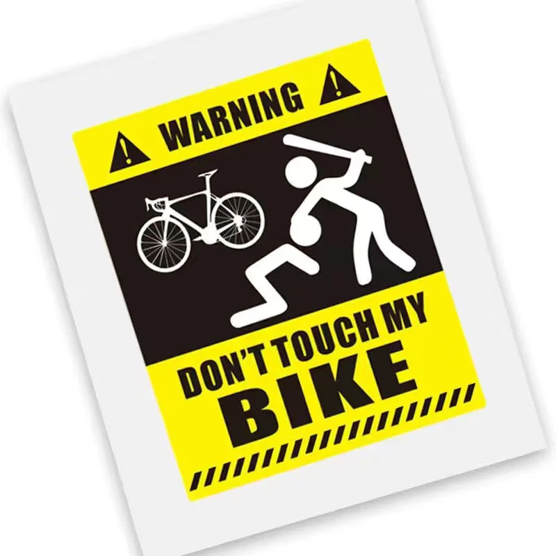 Bike Sticker Don\'t Touch My Bike Sticker Road Bike Mountain Bike Frame Sticker Decorative Bike Sticker
