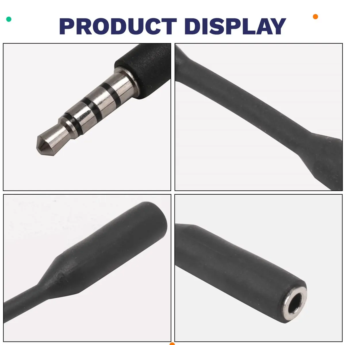 DTC5 3.5mm Audio Extension Cable Jack 3.5 Male to Female Earphone Extender Smartphone for Headphone Louder Smartphone Tablet