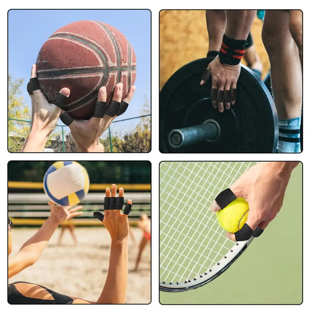 Sports Finger Sleeve Finger Compression Sleeve 10pcs Finger Sleeve Support Set Elastic Breathable Thumb Brace for Basketball