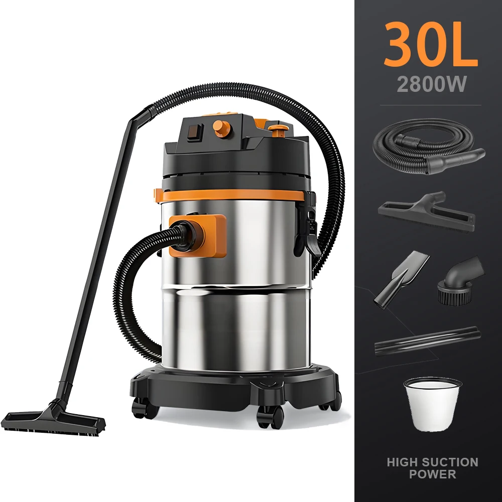 

Промышленный пылесос 2800 Вт с регулировкой скорости для дома, автомойки, мастерской, мощной очистки, уборки после ремонта и уборки швов