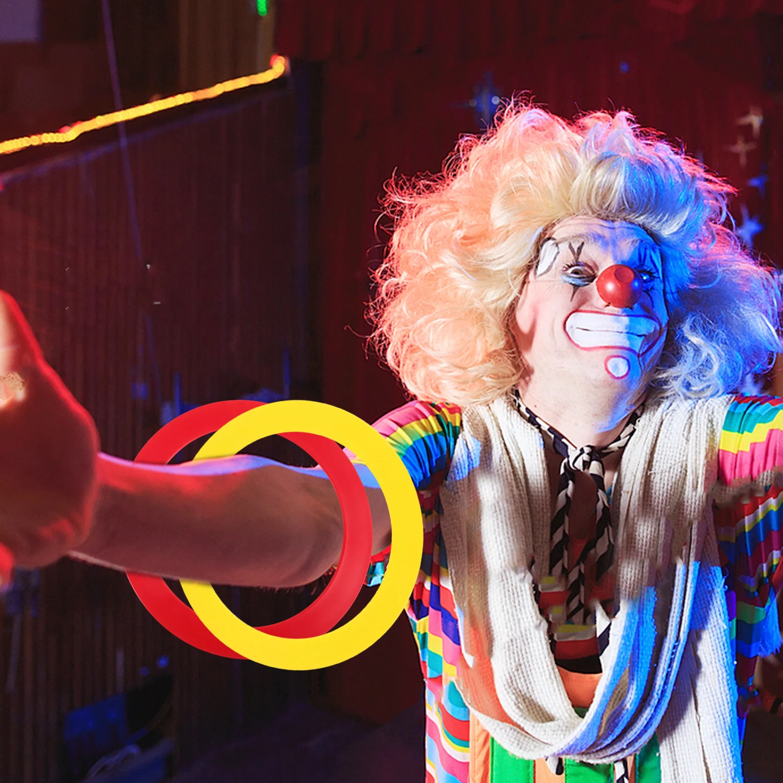 

3pcs Acrobatic Hand Rings Lightweight Juggling Props Circus Act Toys PP Material Performance Enhances Coordination Skill