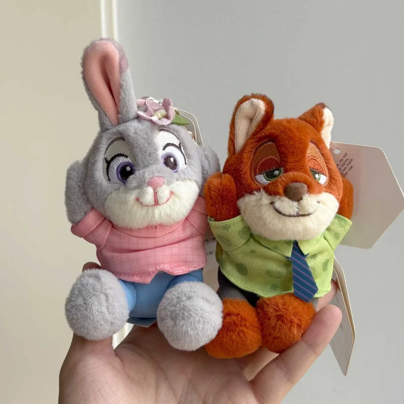 Disney Genuine Potdemiel Zootopia Judi Nick Anime Peripherals Plush Toy Bag Pendant Keychain Kawaii Girl Surprise Birthday Gifts