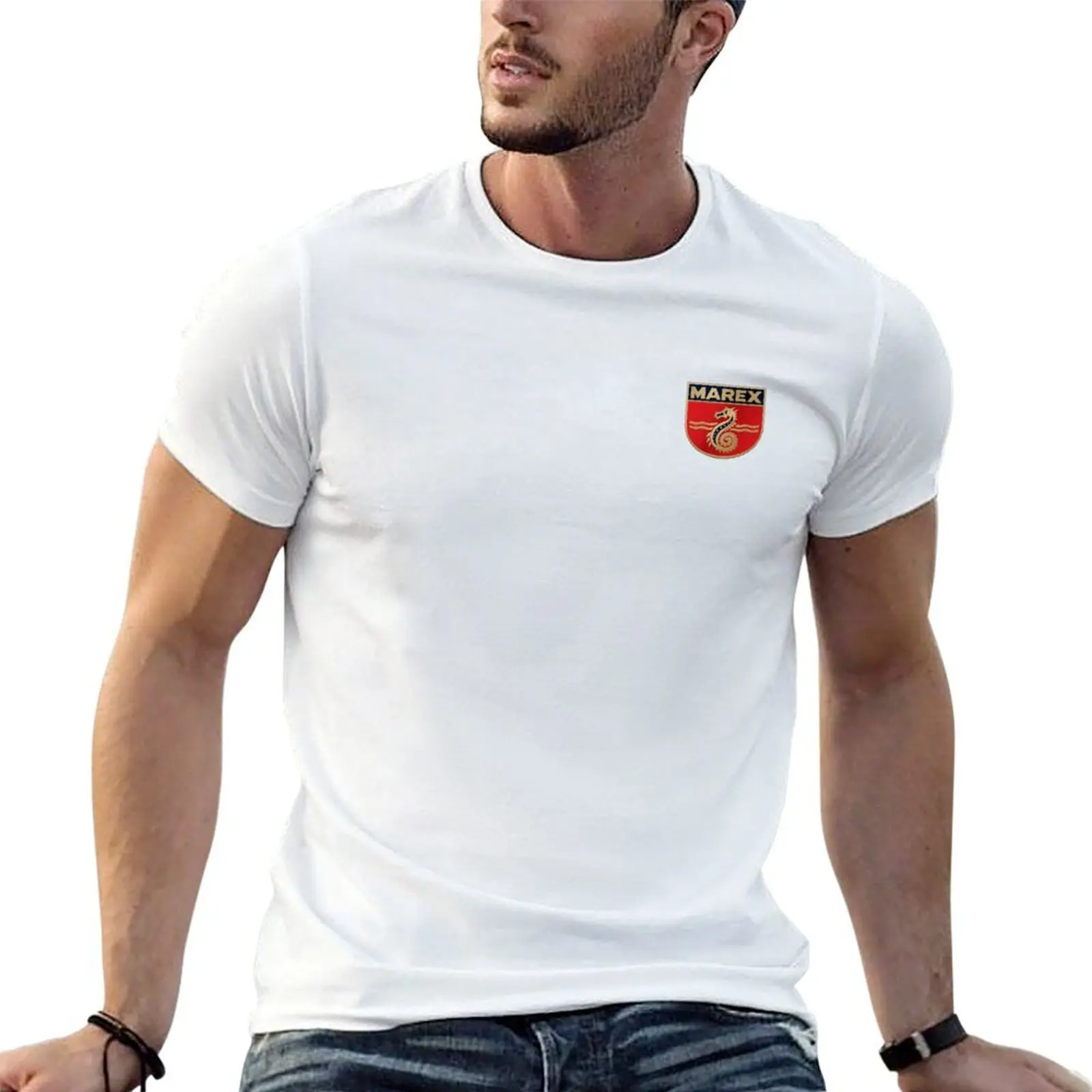 Marex Boats Logo T-Shirt Large Size Casual Tee Shirt