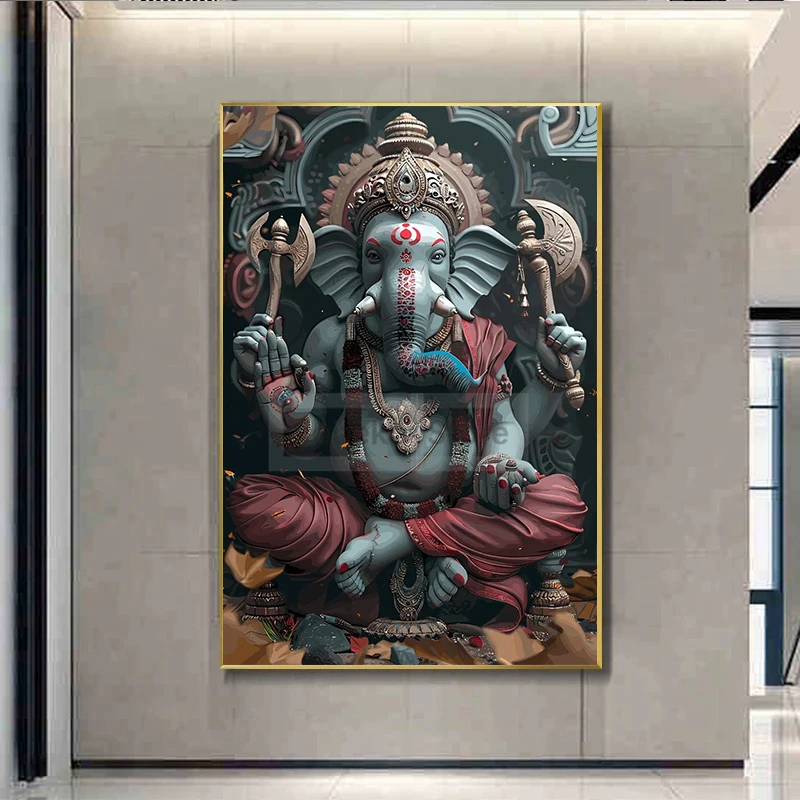 Hinduizm bogowie plakat Lakshmi Ganesha Shiva Vishnu Brahma Saraswati wydruki na płótnie obrazy na ścianę nowoczesna dekoracja pokoju domowego