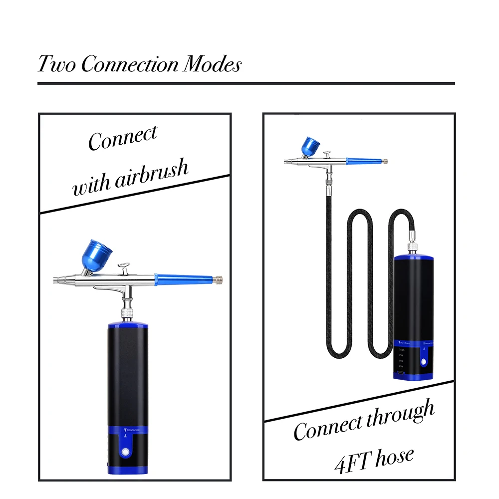 Airbrush Set Air Brush Gun With Compressor For Tattoo Nail Art Drawing Face Paint Cake Decor Coloring Model Makeup