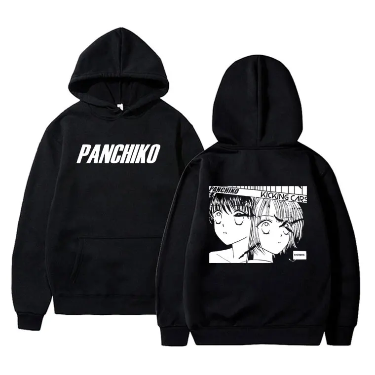 

Rock Band Panchiko DEATHMETAL Kicking Cars Song Double Sided Print Hoodie Men Fashion Vintage Pullover Male Oversized Hoodies