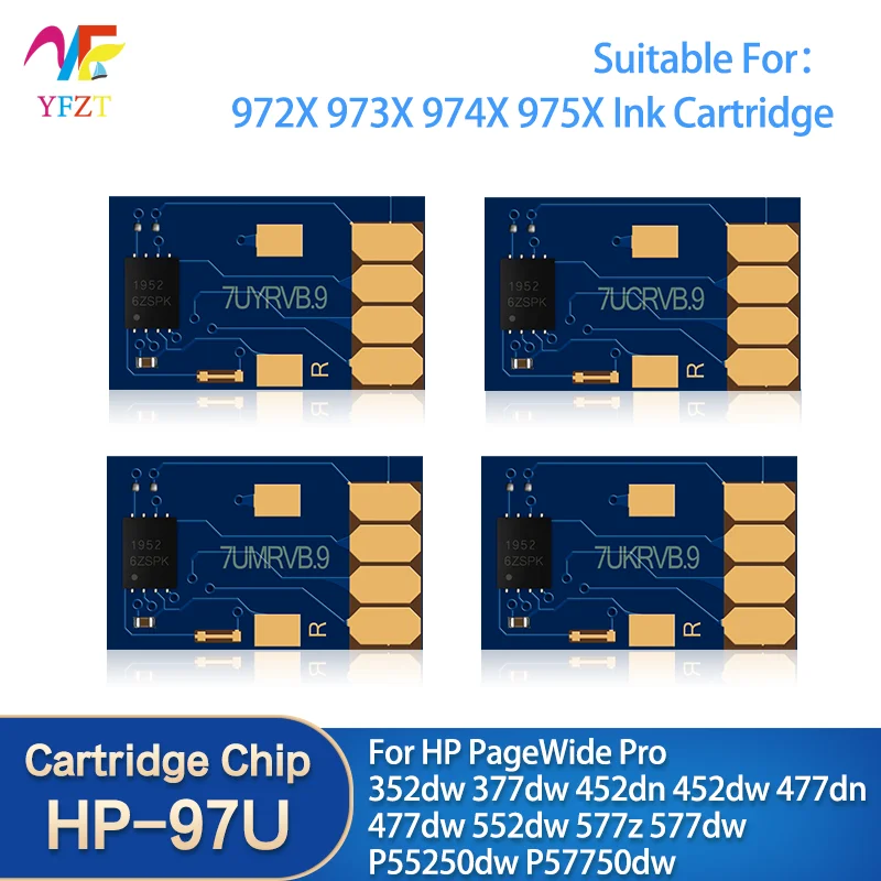

Чип ARC для HP 972 973 974 975 972X 973X 974X 975X СНПЧ для PageWide Pro 352dw 377dw 452dn 452dw 477dn 477dw 552dw
