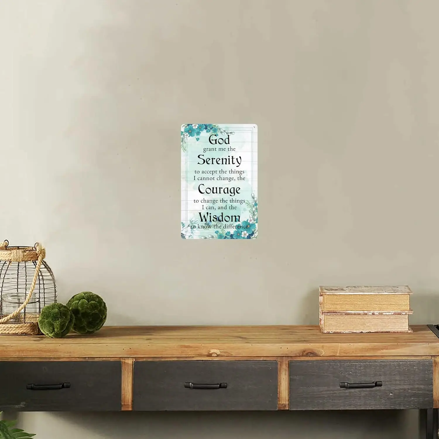 جرانت الله لي الصفاء تين تسجيل خمر علامات معدنية الصلاة الصفاء غرفة الصلاة جدار ديكور 8x12 بوصة #6