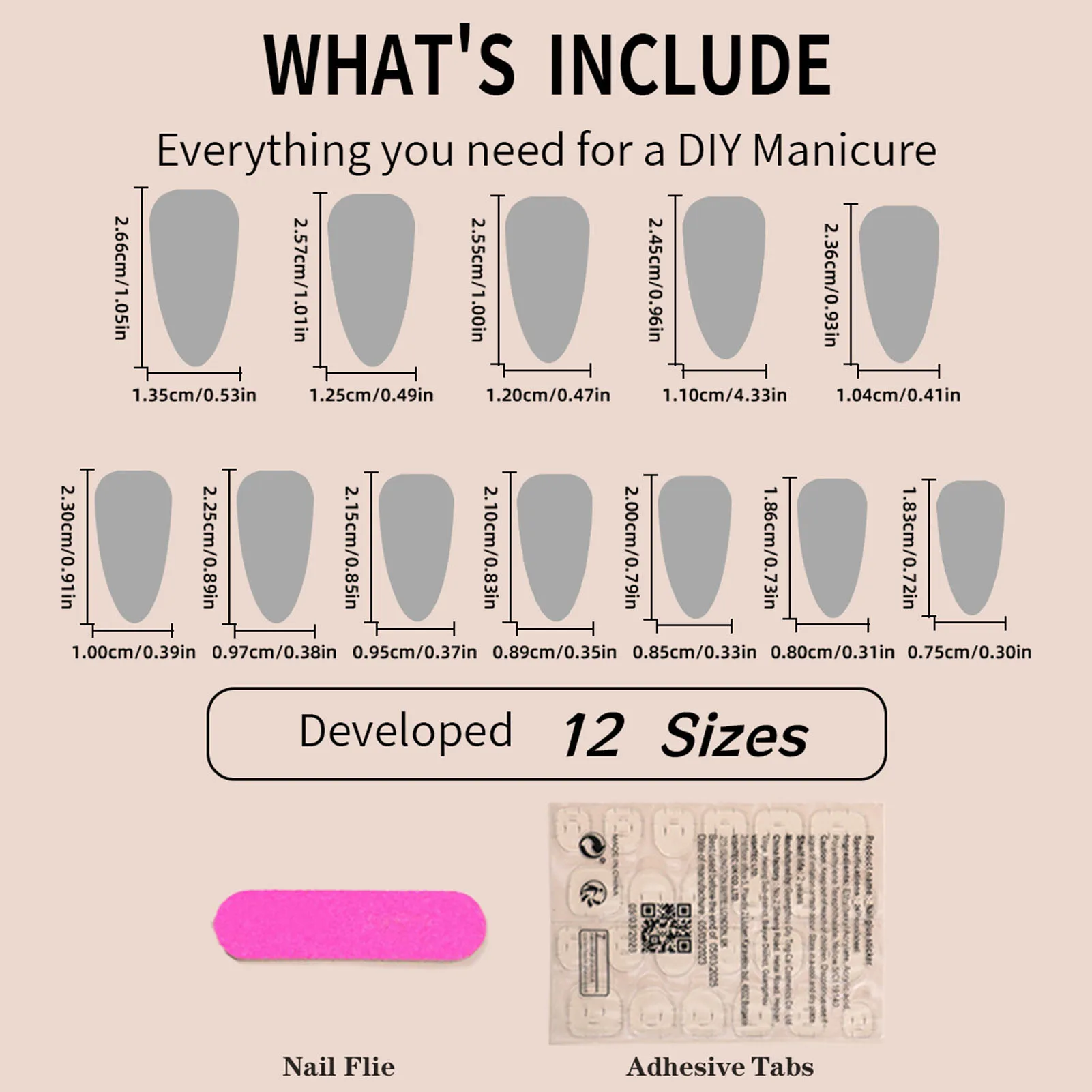 Artificial Nails Press On Fake Nail Tips for Daily Wear Almond Shape Flower Design Manicure Decoration 24Pcs Set Durable