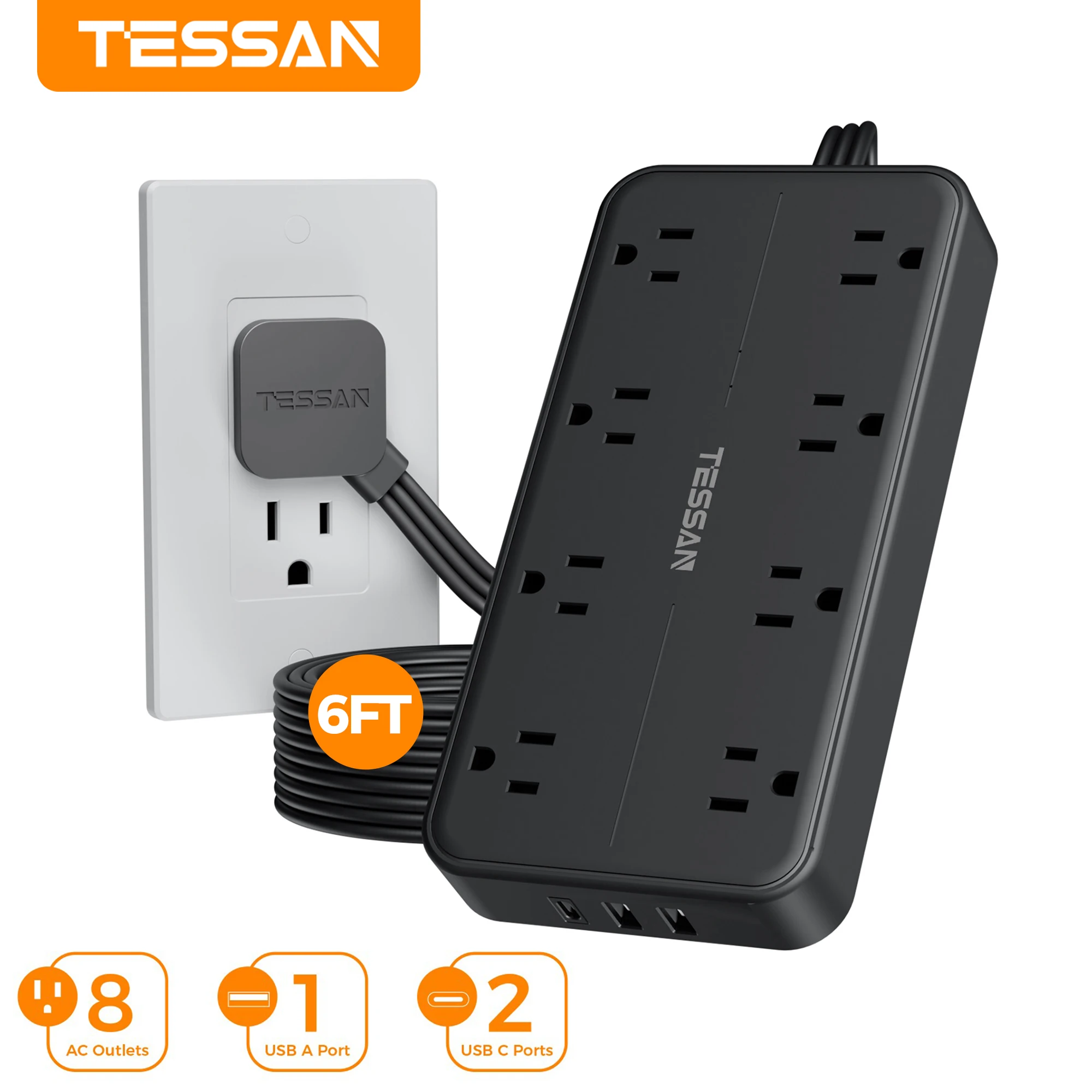 Tessan Us Plug 8 Ac…