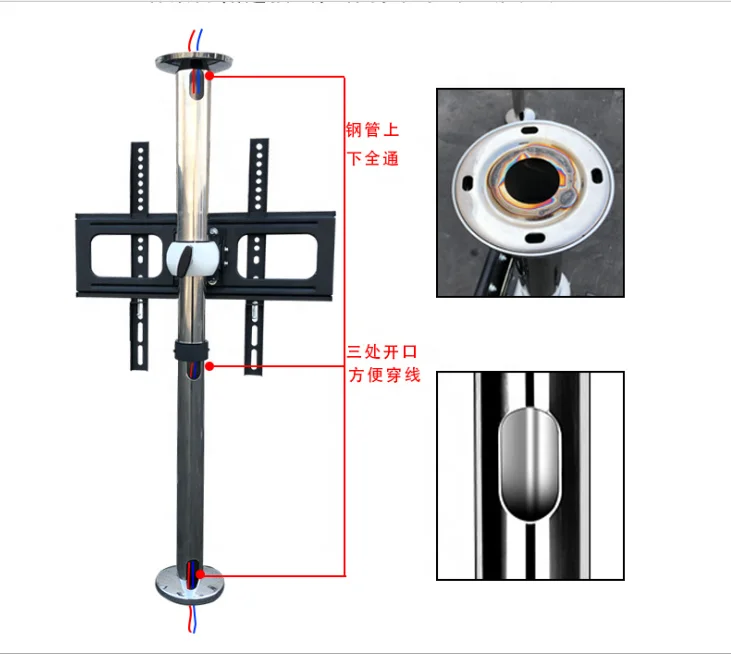 Soporte giratorio de 360 grados para TV lcd, base móvil para sala de estar