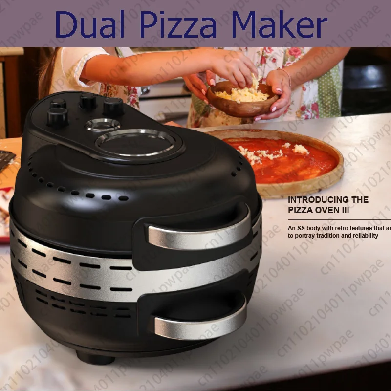 Home Electric Digital Countertop Oven Stainless Steel Pizza, Flatbread, and Toaster Oven & Pizza and Flatbread Baking Oven