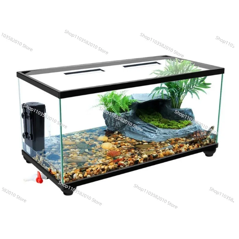 Sea turtle survival water tank glass material ecological water tank sea turtle clothes harness cover sea turtle water tank