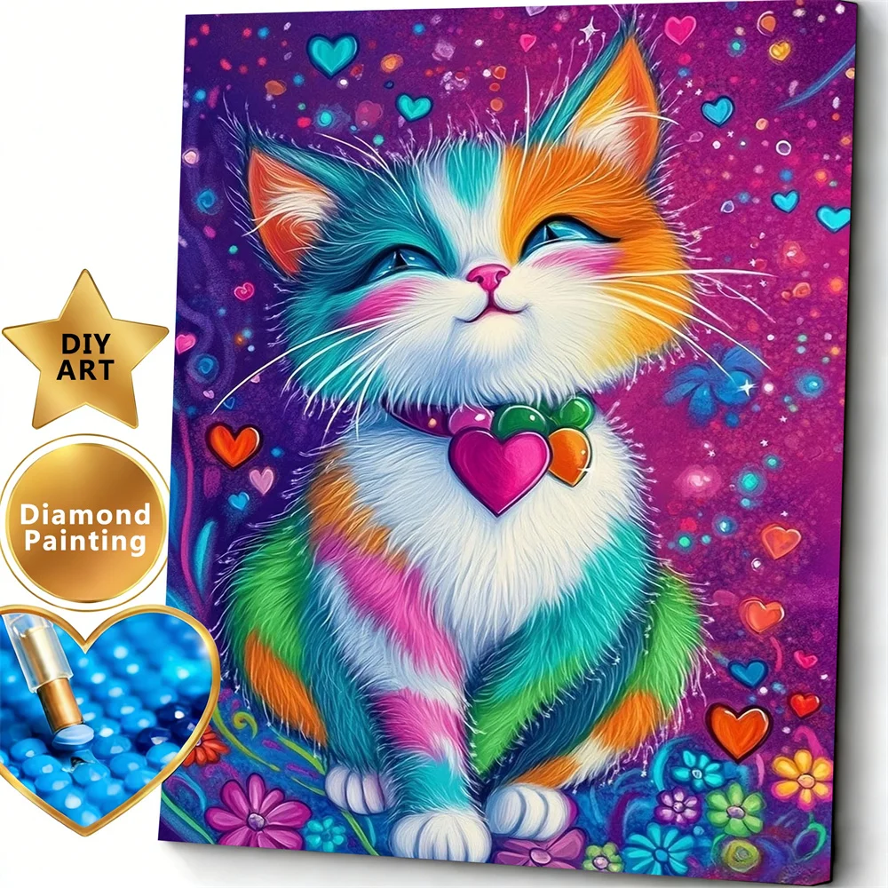AZQSD Diamond Mosaic News 2026 Cat Animal Painting Art Diy Handicrafts Rhinestones Home Living Room Decor Full Kits