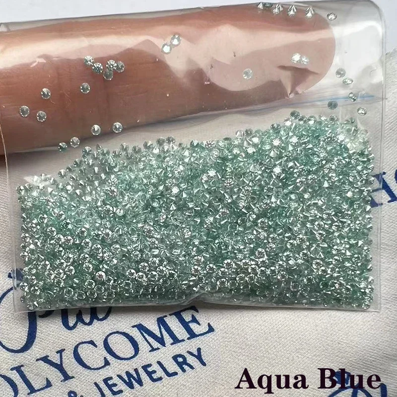1.5mm To 3mm VVS1 Loose Gemstnoe Blue Color Moissanite Small Melee Size Diamond Per 1.0 Carat For Jewelry Making