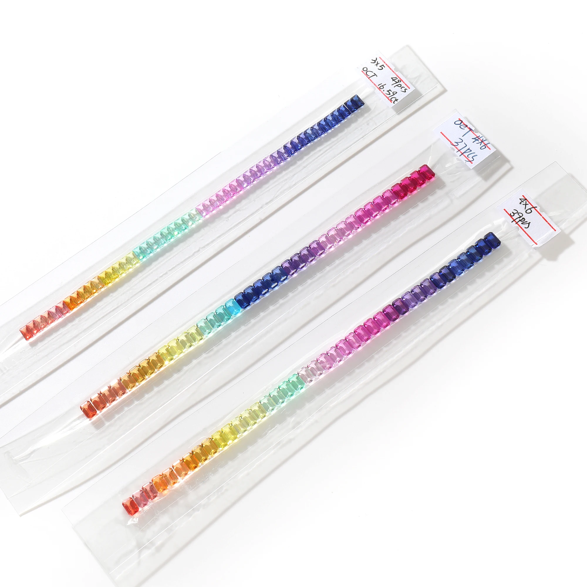 

Octogon 4x6mm Rainbow Corundum Bulk Gemstones Lab Sapphire Artificial Stone