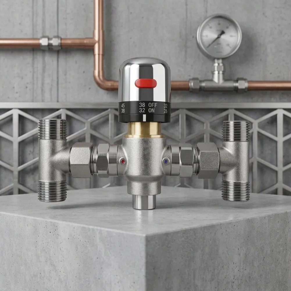 Adjustable Bypass Valve Kit 304 Stainless Steel Temperature Sensor For Hot Water Recirculation System Replaces 500800 Plumbing P