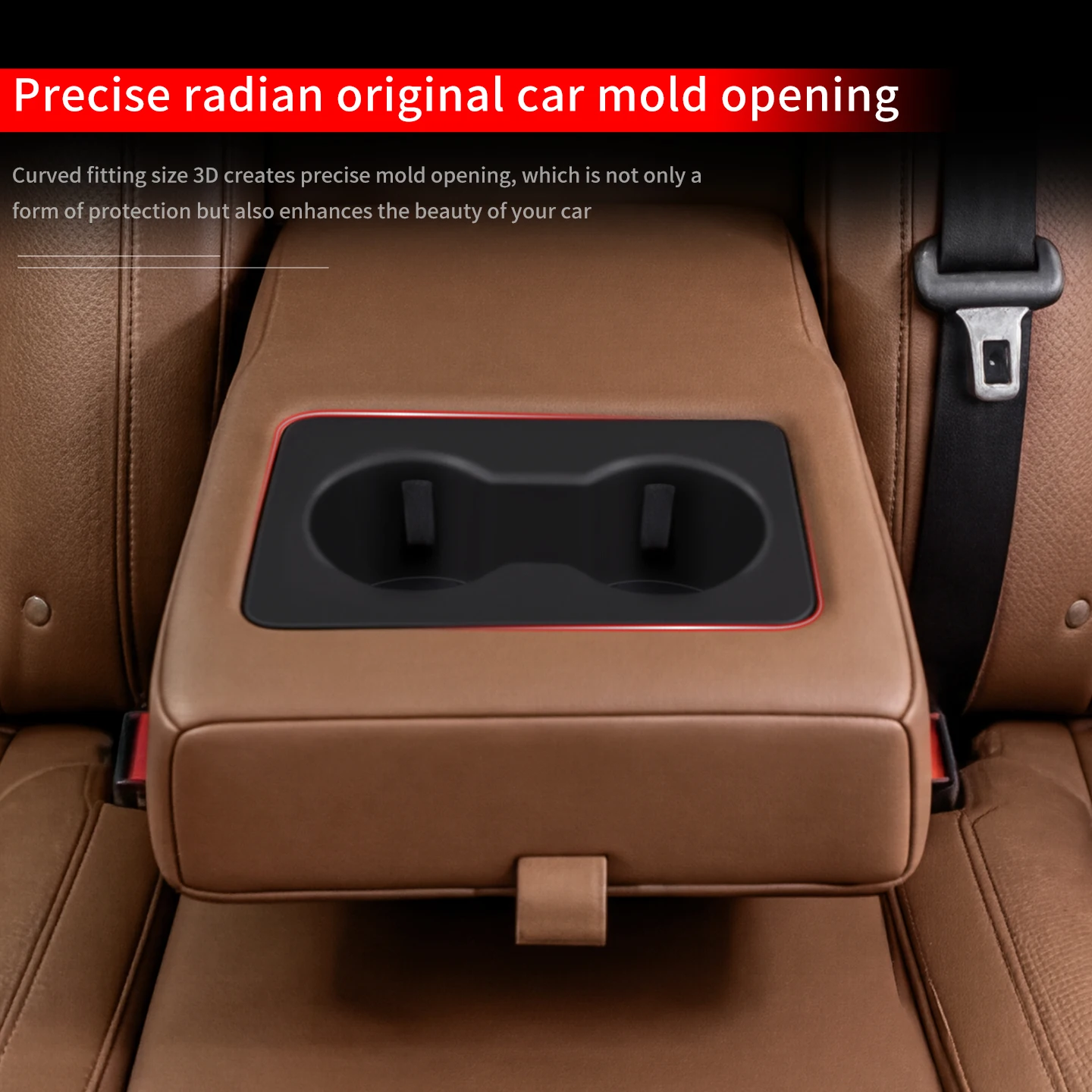 For 2025-2026 Nissan Patrol Armada Y63 Second Row Cup Holder Mat TPE Anti Slip Cup Cushion Interior Accessories