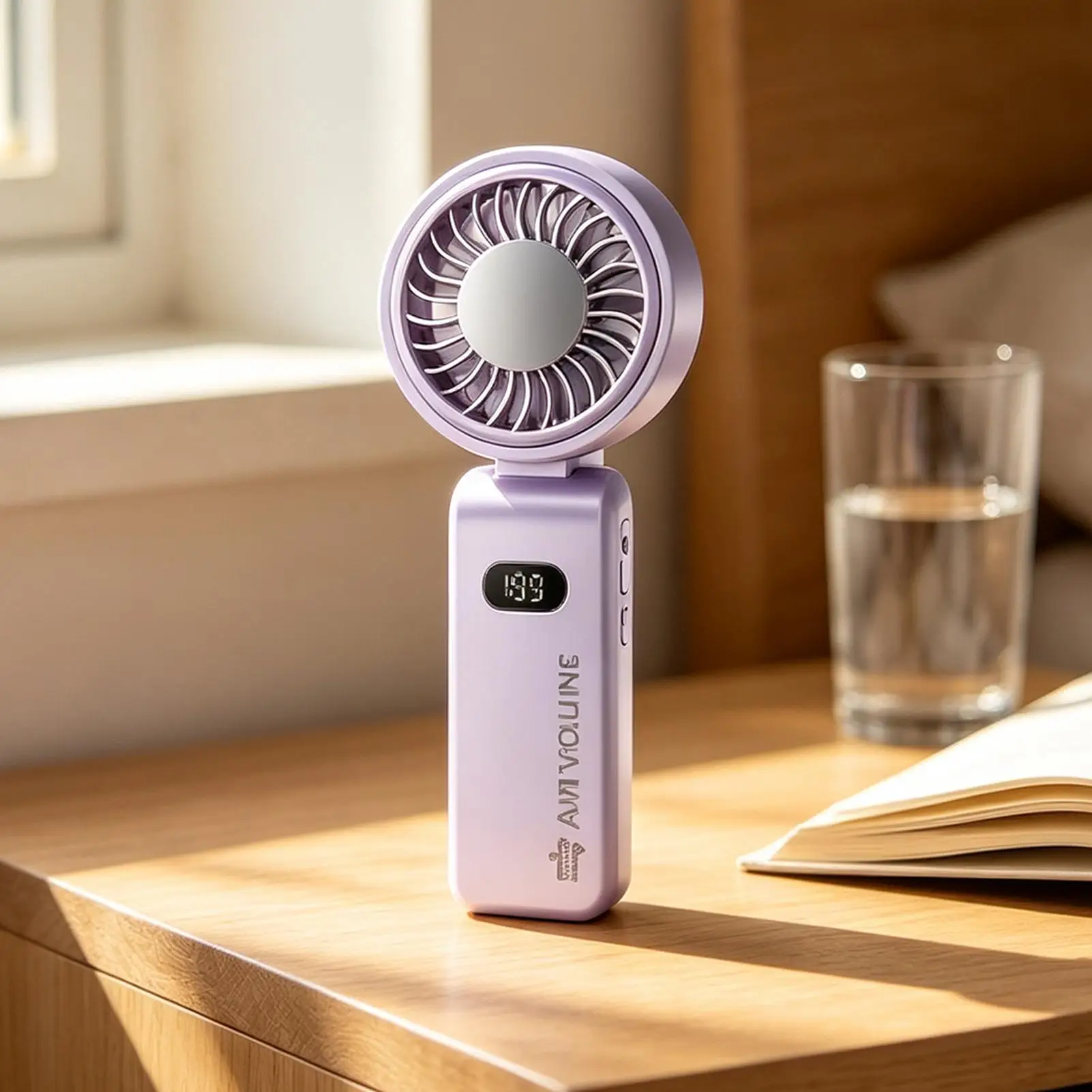 Powerful Handheld Fan Powerful Cooling Airflow Noise Reduction With LED Display Portable Fan For Cruise Trip Beach Camping