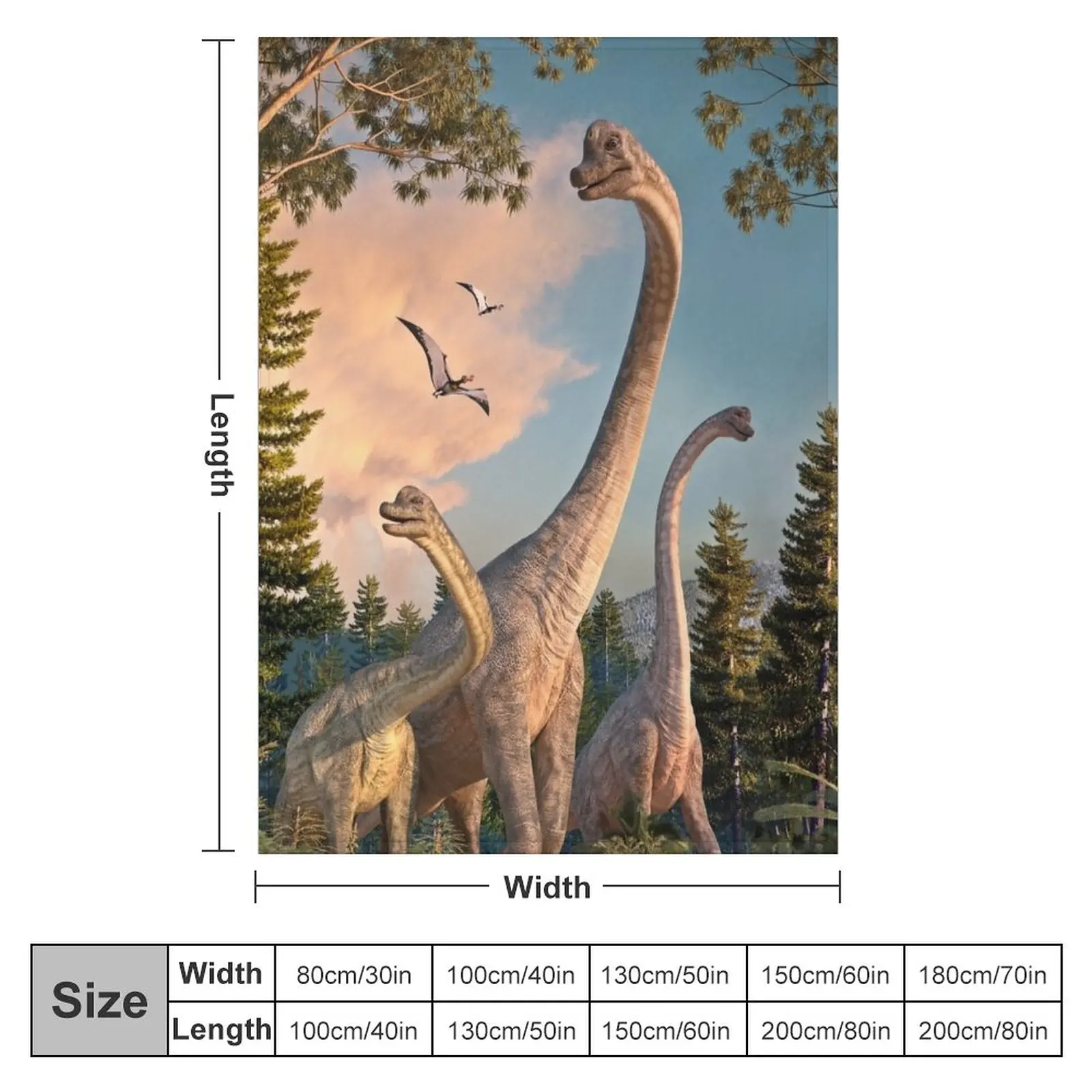 Brachiosaurus Walk Throw Blanket Soft Big Blanket Summer Bedding Blankets Decorative Bed Blankets