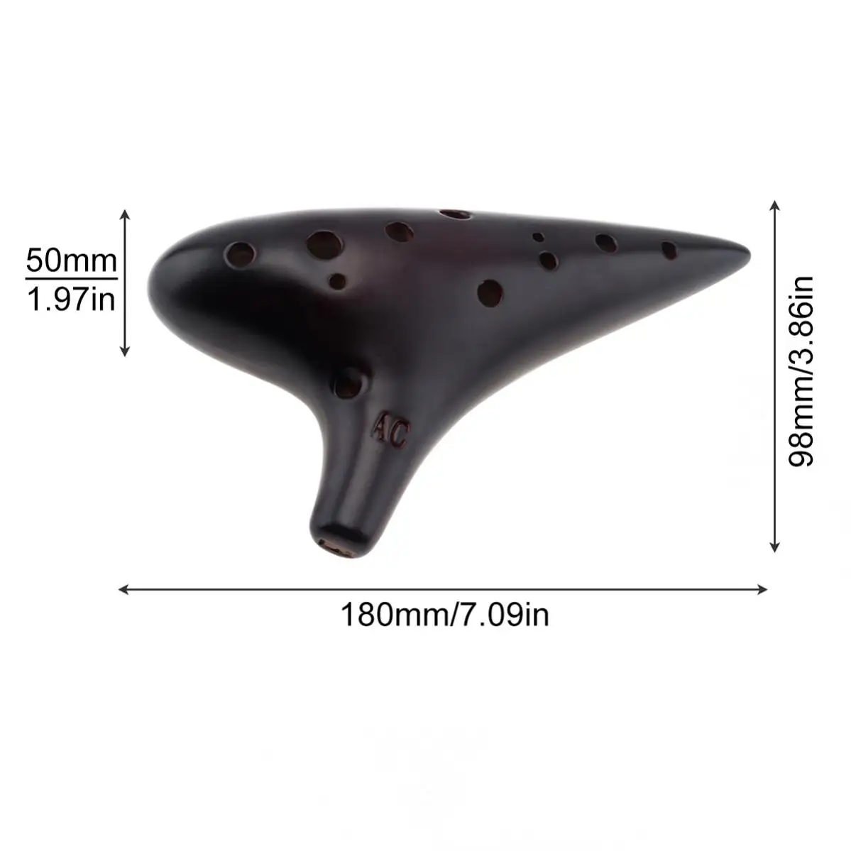 12 Holes Ocarina Zelda Alto ToneC Smoked Burn Ceramic Ocarina Flute  with Song Book Neck Cord Carry Bag Musical Instruments