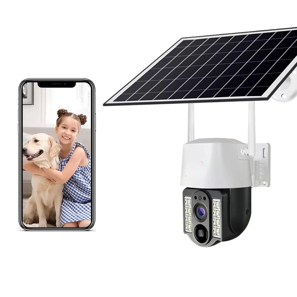 

V380 Pro 5MP OEM Motion Detection Solar Battery Powered Security Camera Wireless Waterproof Outdoor 4g Sim Card Ptz Cctv Camera