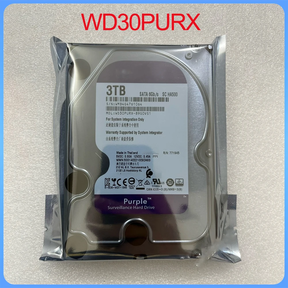 For WD Purple Disc 3TB SATA 3.5