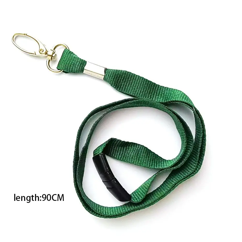 Metal Clip Lanyard Neck Strap ID Pass Card Badge Safety Break Plain Lanyard Solid Color Length 90 Cm Lobster ID Card Pass Holder