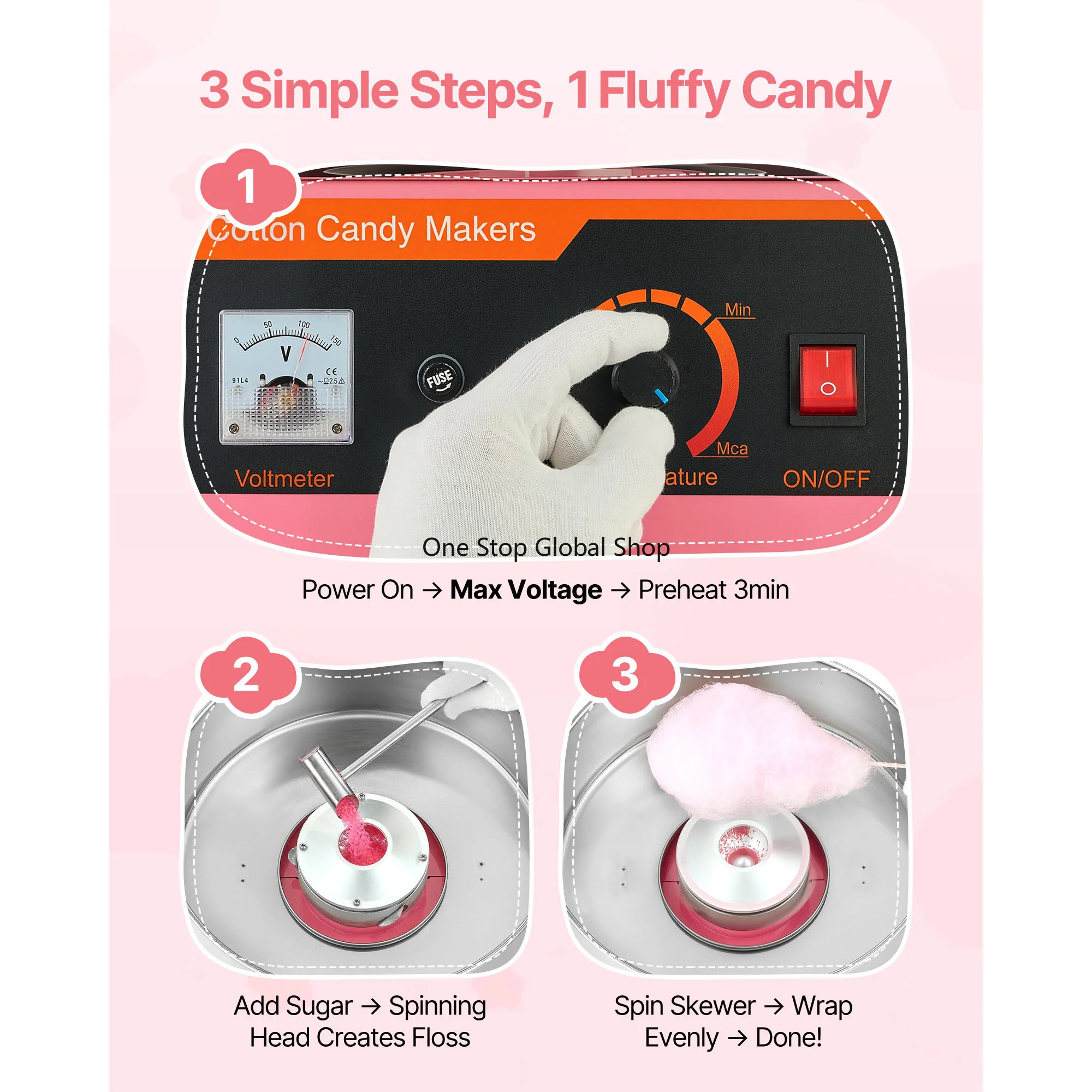 ماكينة صنع غزل البنات الكهربائ - مراجعة Candy Floss Machine وسعره