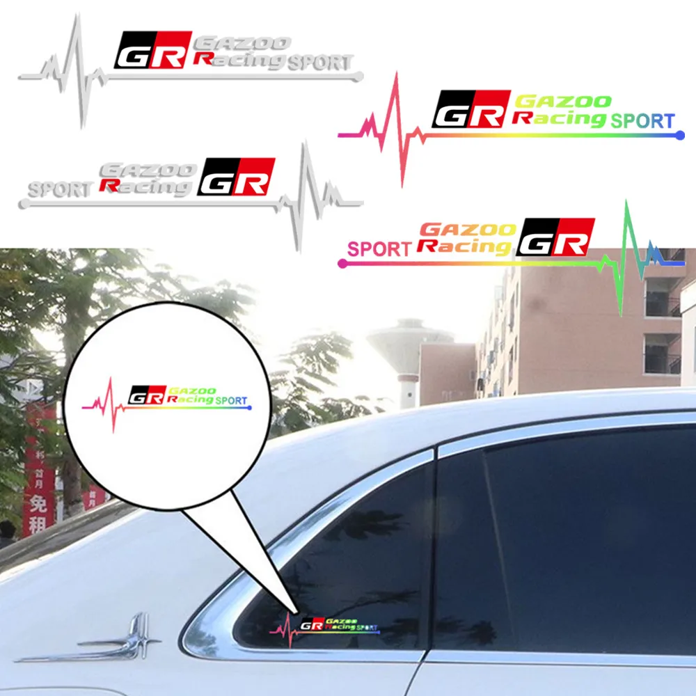 GR Sport Sticker Gazoo Racing Car Triangle Window Glass Decoration for Toyota RZ RC Corolla Prius C-HR RAV4 Prado Prius Camry