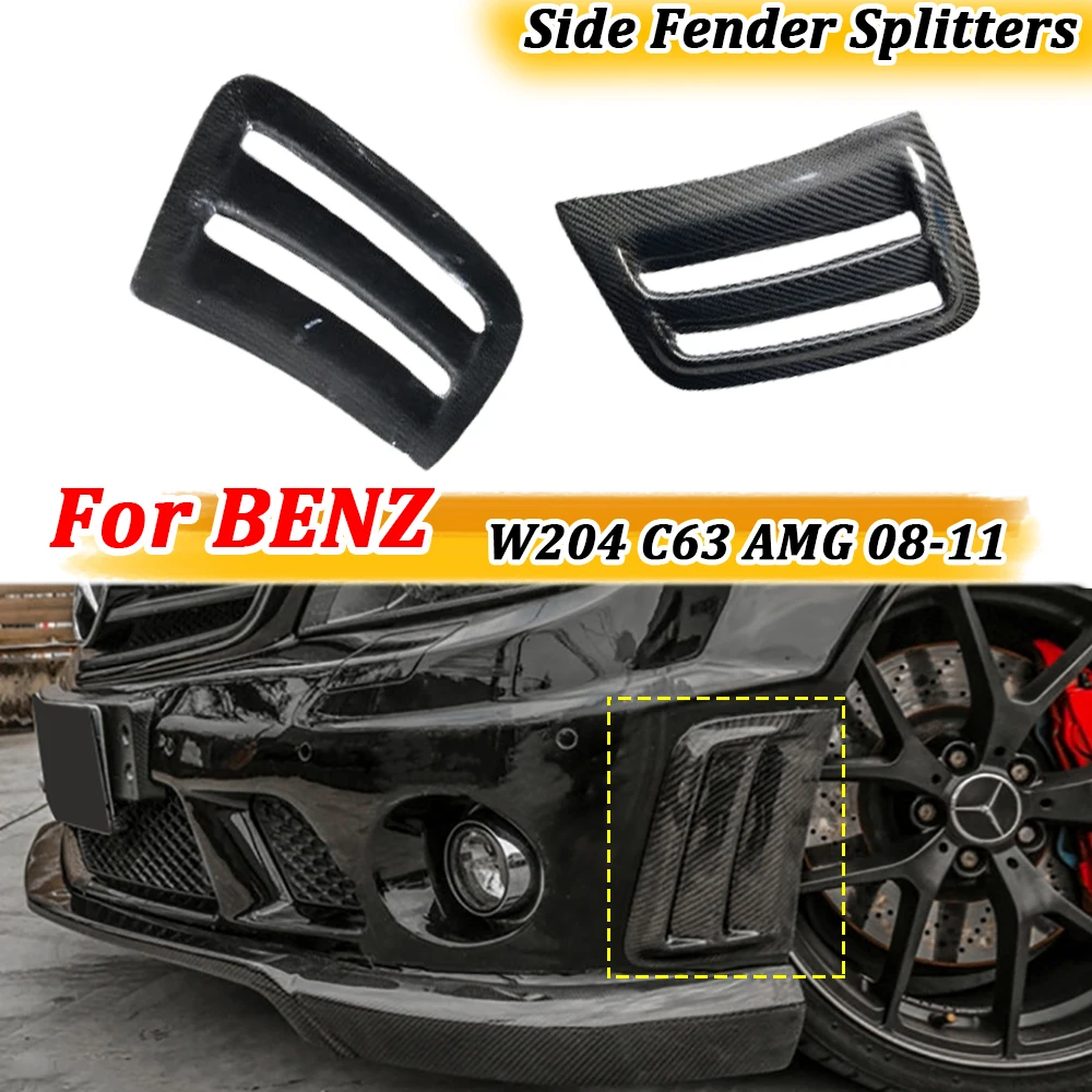 

Carbon Fiber Front Bumper Side Air Vents Sticker For Benz W204 C63 AMG 08-11 FRP 2PCS Car Fenders Vents Panels Trims Covers FRP