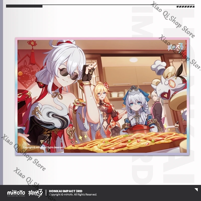 Honkai Impact 3rd CG Series Elysia Mobius Pardofelis PET ورق ملون هدية إصدار جامعي أصلي رسمي