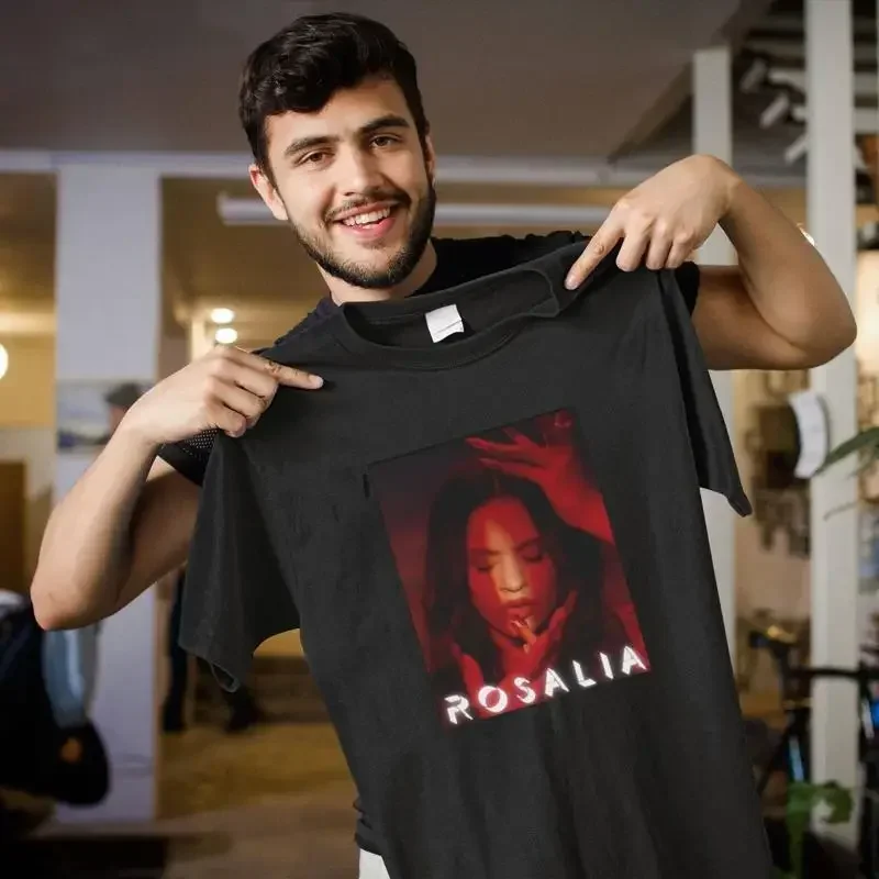 Черная футболка Rosalia Aesthetic, размер S-4XL, для взрослых, высокого качества