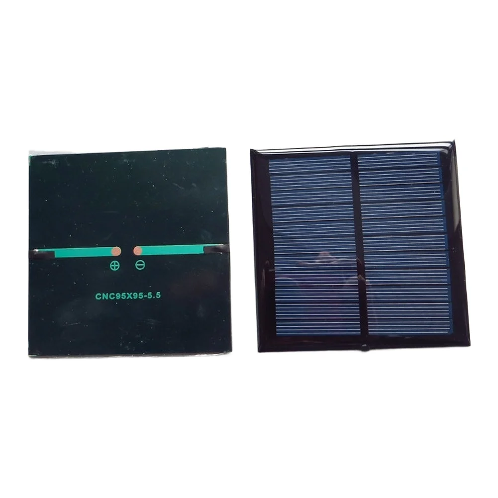 3pcs 1W 5.5V Polysilicon Solar Panel Module 95x95mm Drip Glue Waterproof For DIY Battery Charger Projects Charging Modules