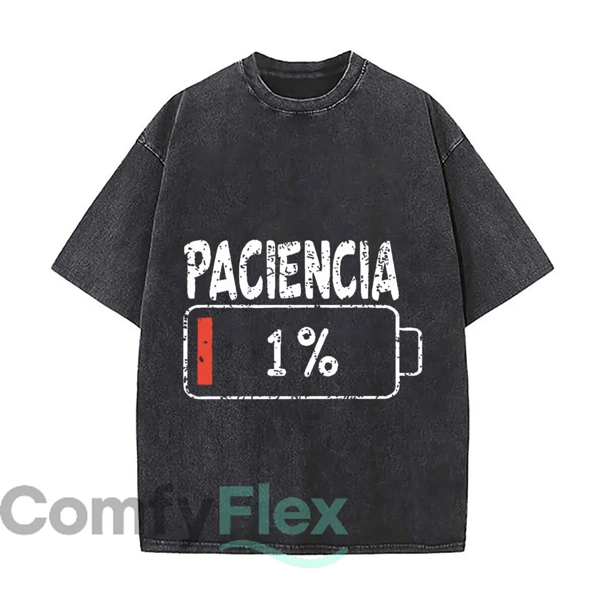Distressed Red Vertical Rectangle Graphic Design Distressed Vintage Oversized Streetwear Tops for Coffee Dates