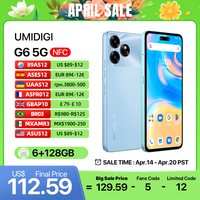 5G Smartphone UMIDIGI G6 5G Android 13 Dimensity 6100+ 6+6GB 128GB 6.57”90Hz 50MP Ultra-Clear Eye-Care Dual Camera NFC Cellphone