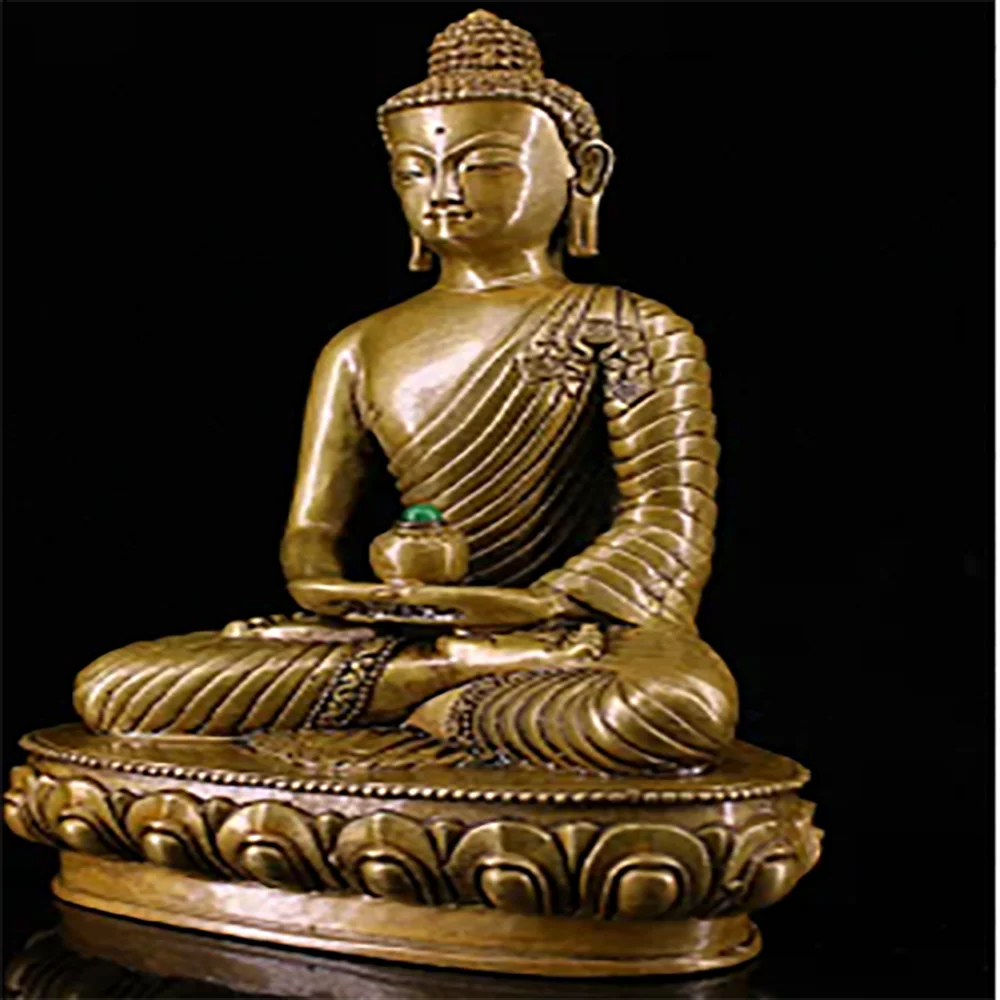 Bronze immeasurable longevity Buddha sitting statue Nanwu Amitabha Buddha bronze statue home bronze home craft ornament