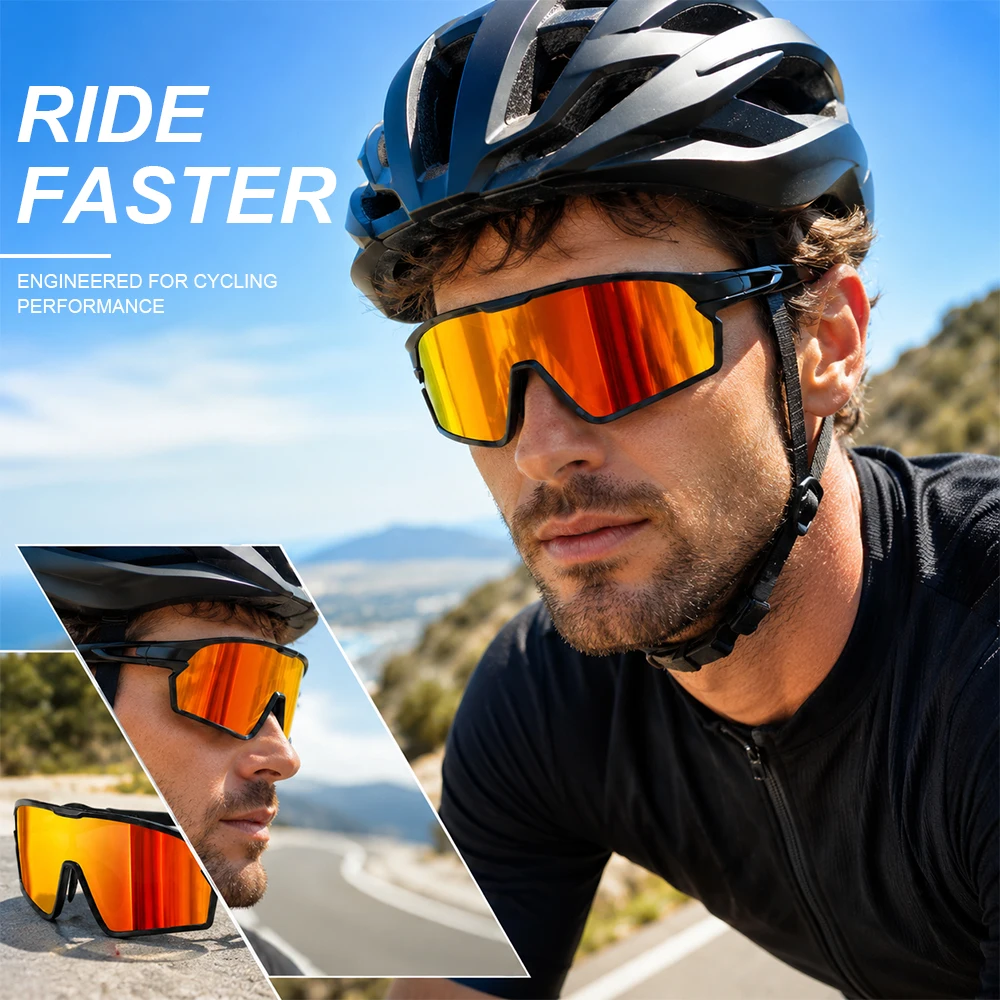 Polarized Sports Sunglasses for Men Women, UV Protection Sun Glasses for Baseball Running Cycling Fishing