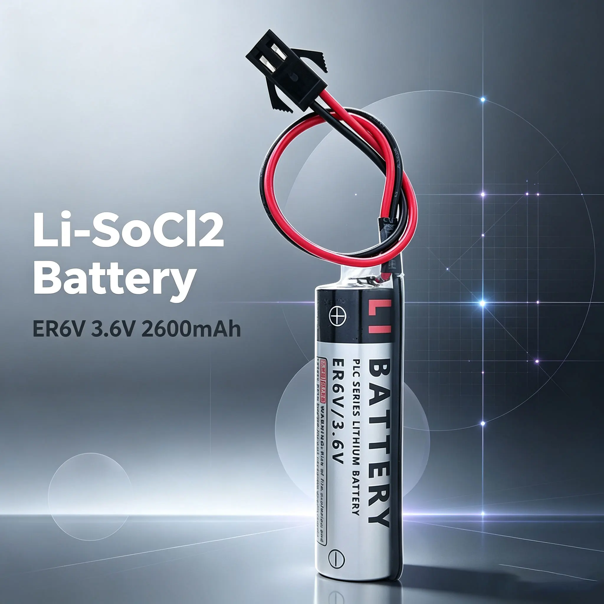 JCBCH ER6V Li-SOCl2 battery 3.6V suitable for OTC robot 5096-434, robotic arm encoder, industrial control server