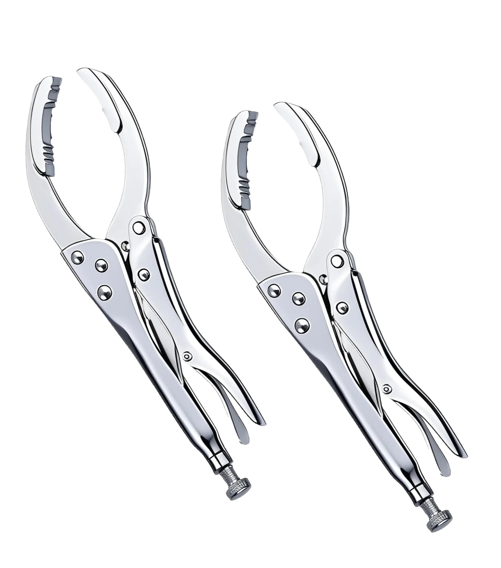2 Pieces Locking Grip Oil Filter Wrench Pliers, 9 inch Alloy Steel Remover Wrench Tool, Fits Most Car and Equipment Filters