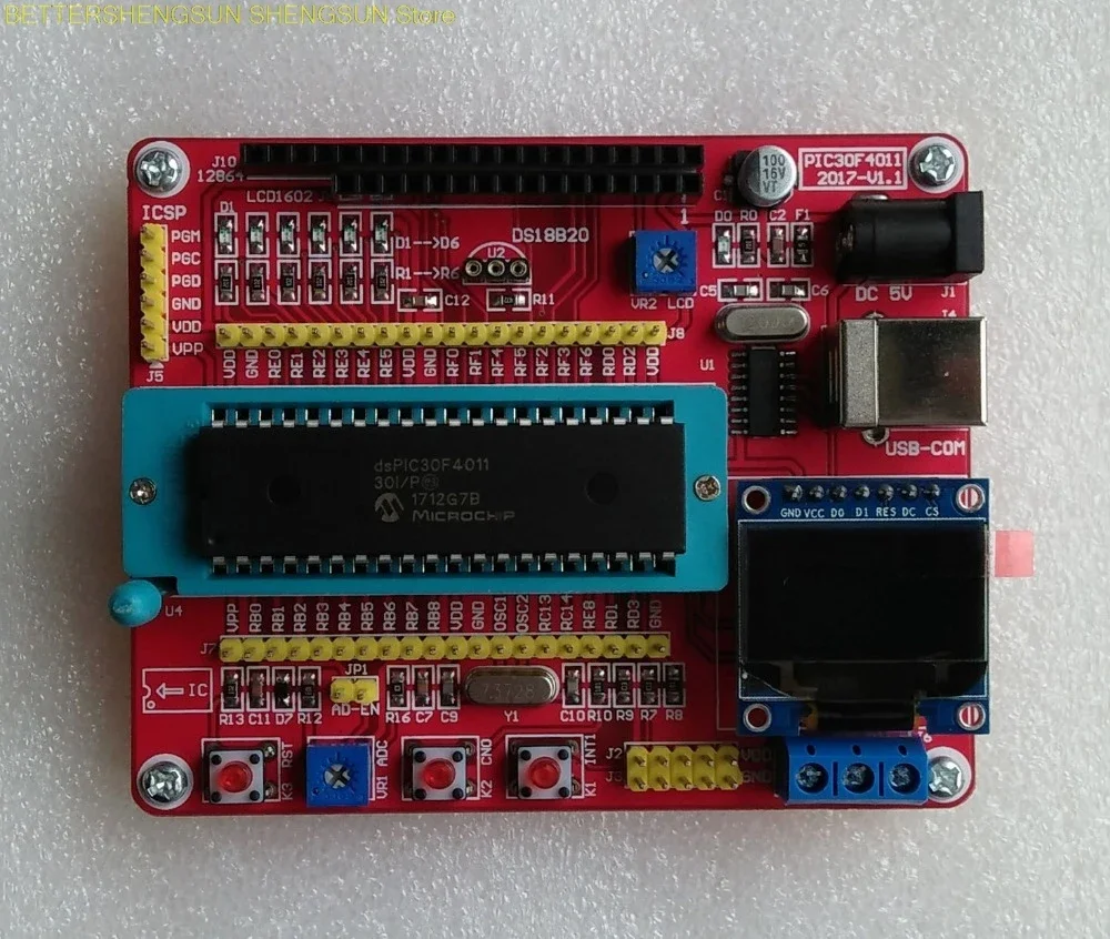 DsPIC 30F4011 Development Board/dsPIC Experimental Board/System Board/