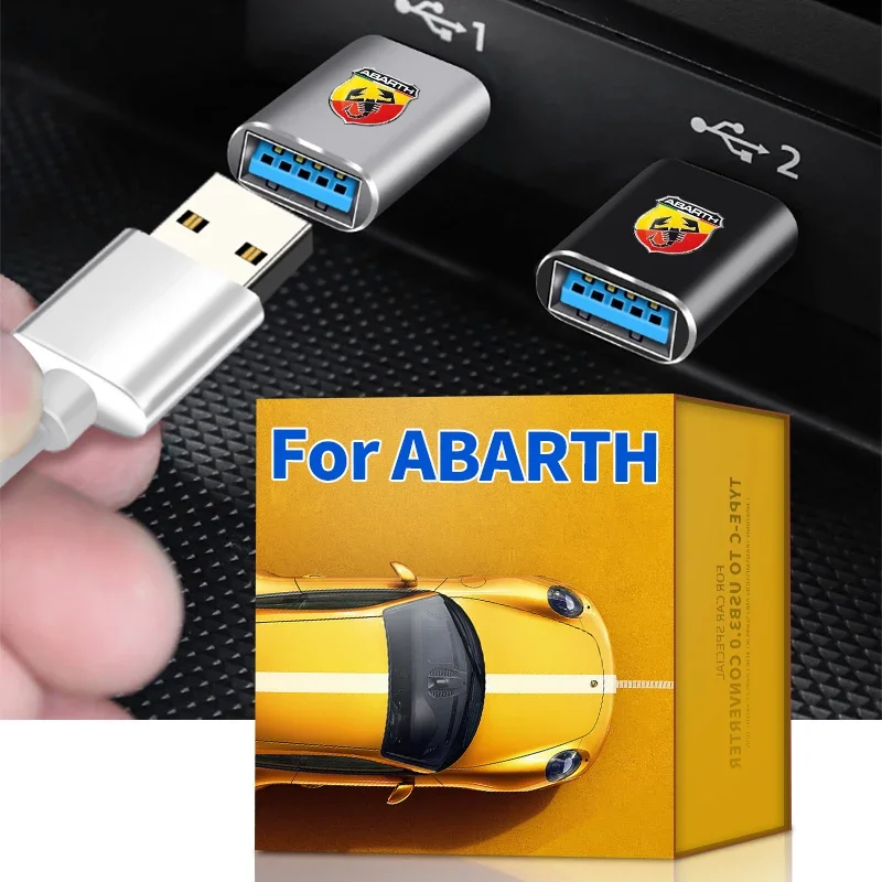 

Автомобильный USB-адаптер Type-C Turn, аксессуары для салона автомобиля для Abarth Abbas Punto Evo Bravo Stilo Panda, эмблема, товары для стайлинга автомобилей