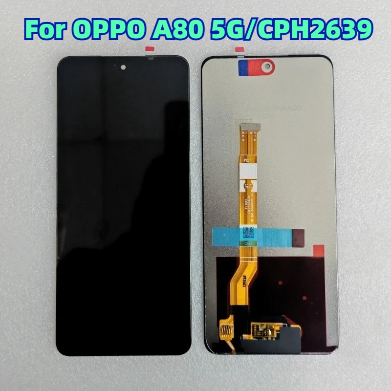 LCD Display Touch Screen Digitizer With Frame For OPPO A80 5G CPH2639 Full Assembly Replacement