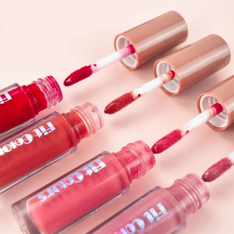 4 PCS Matte Lipsticks Set Make Up For Women Korean Beauty Cosmetics Liquid Lip Gloss Tint Stain Waterproof Long lasting 24 Hours