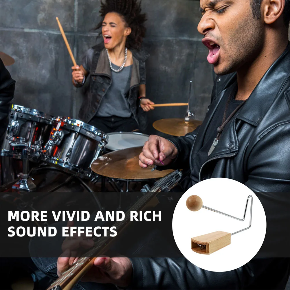 Wooden Ball Bangzi Handheld Slap Kids Toddler Percussion Instrument Musical Toy Orff Instruments Vibraslap Small Instruments