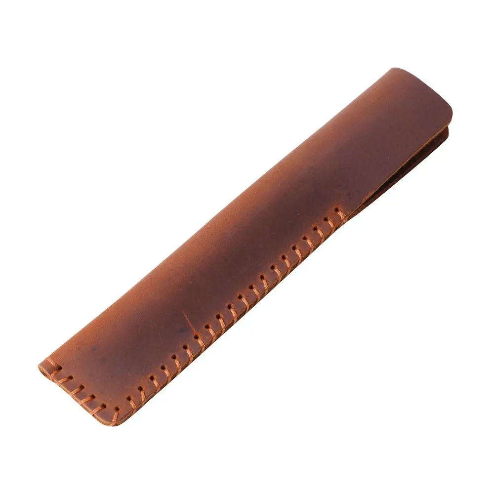 

Creative Pencil Holder Cowhide Pencil Case Handmade Leather Pen Protective Bag DIY High-end Leather Pen Bag Scrapbook