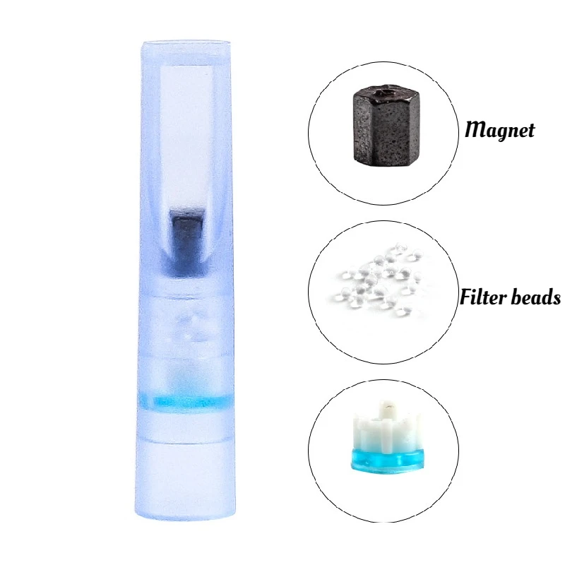 

SANDA 96pcs/lot Cigarette Filter Disposable Triple Portable Magnet Filter Beads Cigarette Holder Healthy Smoking Accessories