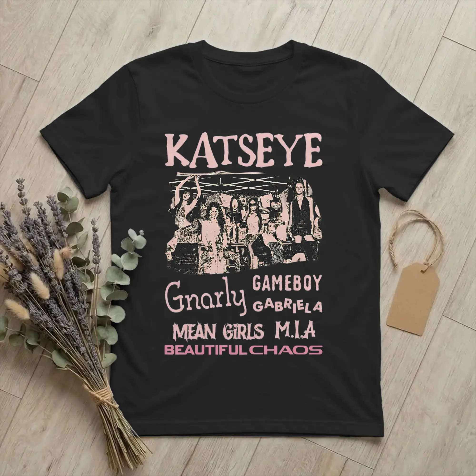 Katseyes Kpop Idol T-Shirts Men Women Gnarly Funny 100% Cotton Tee Shirt Round Collar Short Sleeve T Shirts Graphic Tops